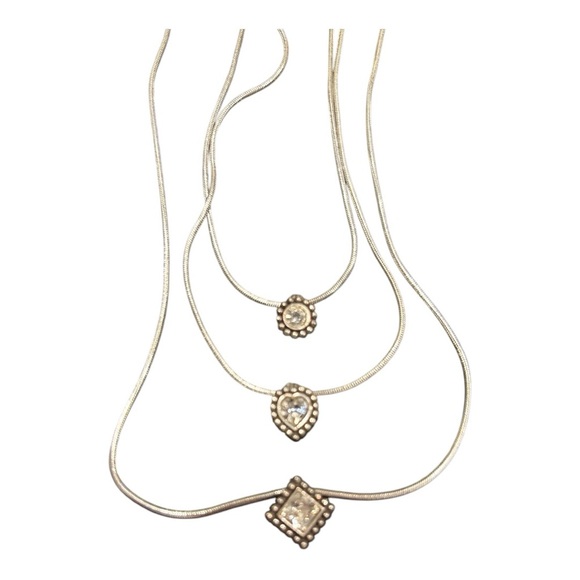 Brighton Sun Drop and triple strand Set of 2 necklaces, both marked. JB1 - Picture 5 of 6